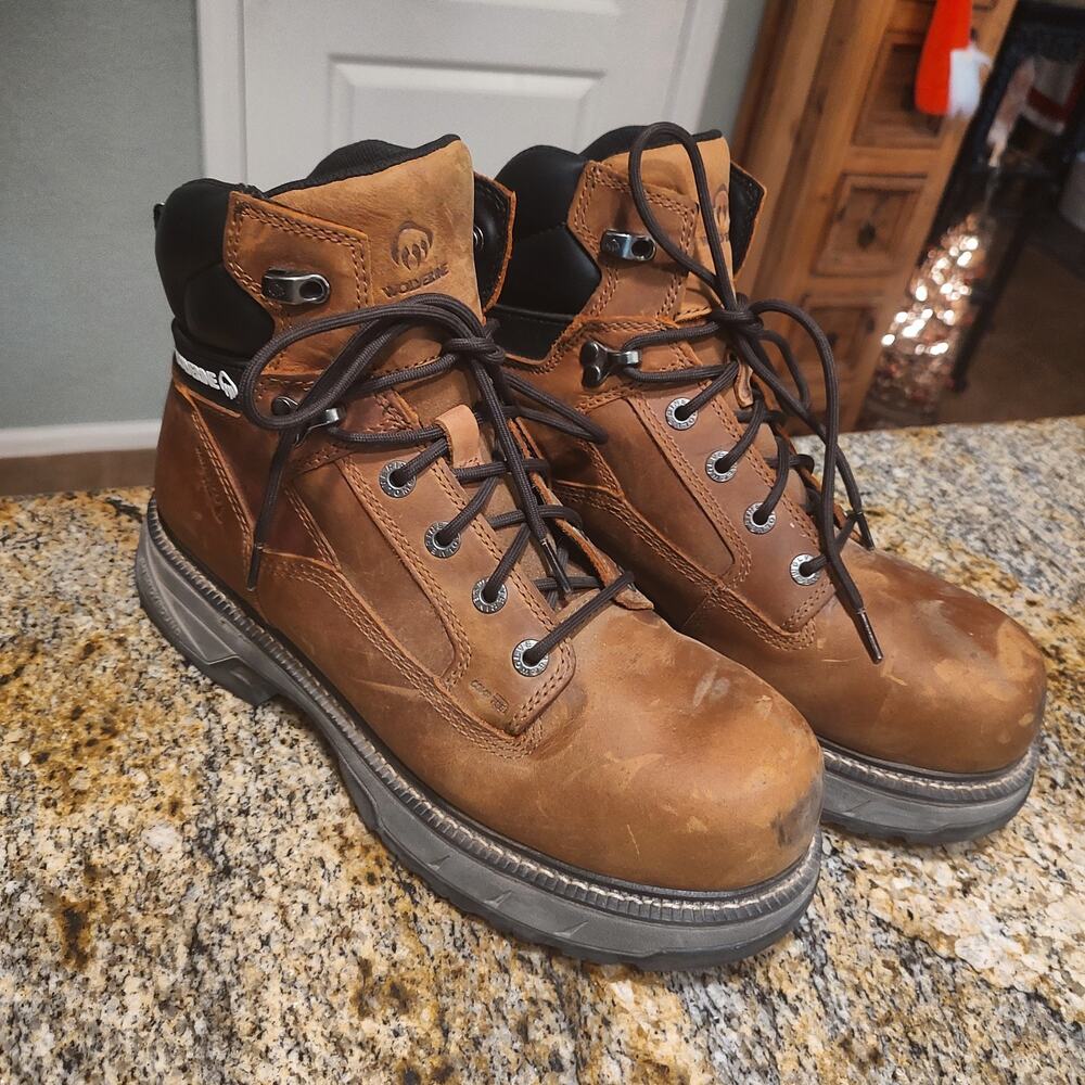Wolverine Brown Leather Work Boots Size 10M Stock No. W241023 - Picture 14 of 14
